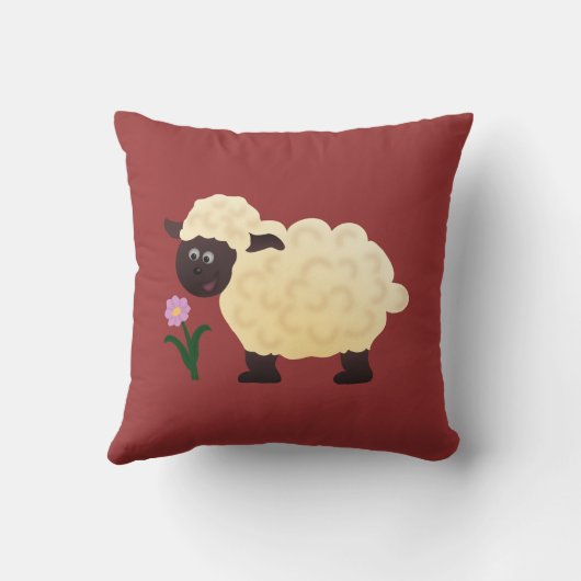 Cute Sheep Pillow Kussen (Achterkant)