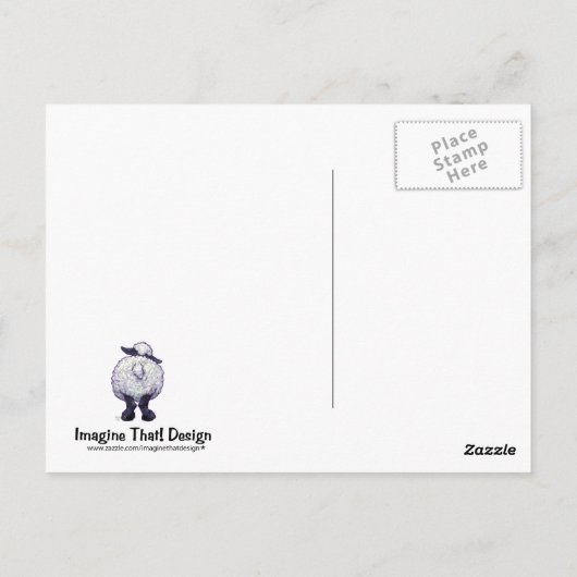 Cute Sheep Post Kaart (Achterkant)