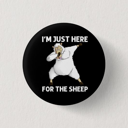 Cute Sheep Ronde Button 3,2 Cm (Voorkant)
