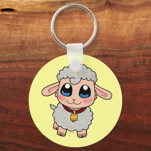 Cute Sheep Sleutelhanger (Voorkant)