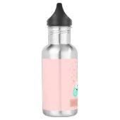 Cute Sheep & Stars Name & Initiaal Monogram Pink Waterfles (Links)