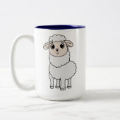 Cute Sheep Tweekleurige Koffiemok (Links)