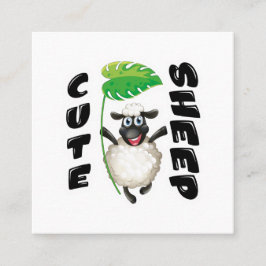 CUTE SHEEP VIERKANTE VISITEKAARTJE
