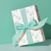 Cute Sheep – Whimsical Seamless Pattern Inpakpapier Vel