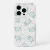 Cute Sheep – Whimsical Seamless Pattern iPhone Hoesje (Achterkant)
