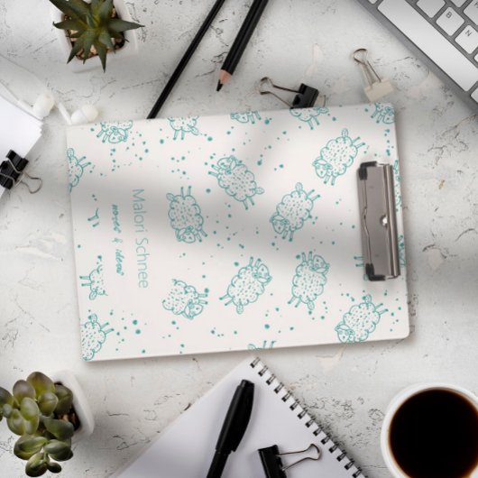 Cute Sheep – Whimsical Seamless Pattern Klembord