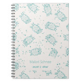 Cute Sheep – Whimsical Seamless Pattern Notitieboek (Voorkant)