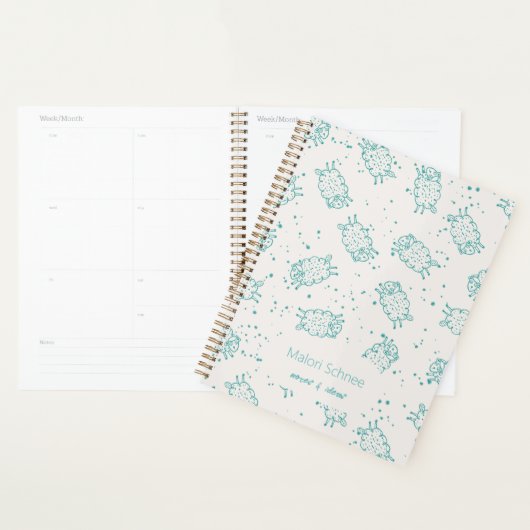 Cute Sheep – Whimsical Seamless Pattern Planner (Display)