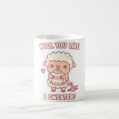 Cute Sheep Wool You Like A Sweater Funny Pun Koffiemok (Center)