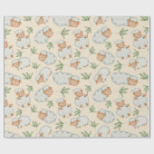 Cute Sheep Wrapping Paper Cadeaupapier (Vlak)
