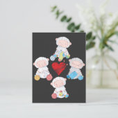 Cute Sheep Yarn Knitting Socks Crochet Grandmoeder Briefkaart (Staand voorkant)