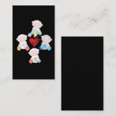 Cute Sheep Yarn Knitting Socks Crochet Grandmoeder Visitekaartje (Voorkant / Achterkant)