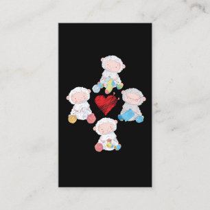 Cute Sheep Yarn Knitting Socks Crochet Grandmoeder Visitekaartje