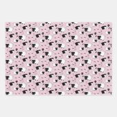 Cute Sheeps Illustratie Black White, Blush, Green Inpakpapier Vel (Voorkant 2)