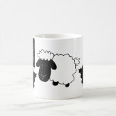 Cute Sheeps Illustratie zwart-wit Koffiemok (Center)