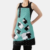 Cute Sheeps Illustratie zwart-wit Schort (Insitu)