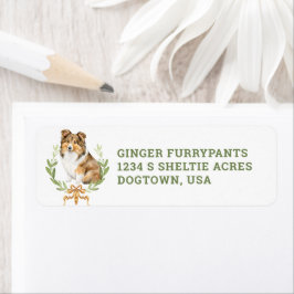 Cute Sheltie Puppy Etiket