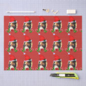 Cute Sheltie Santa Kerstkerstmis Tissuepapier (Craft)