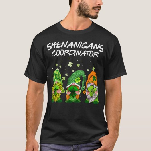Cute Shenanigans Coordinator St Patricks Day Gnome T-shirt (Voorkant)