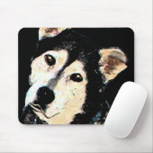 Cute Shepherd Husky Dog Portrait Muismat (Met muis)