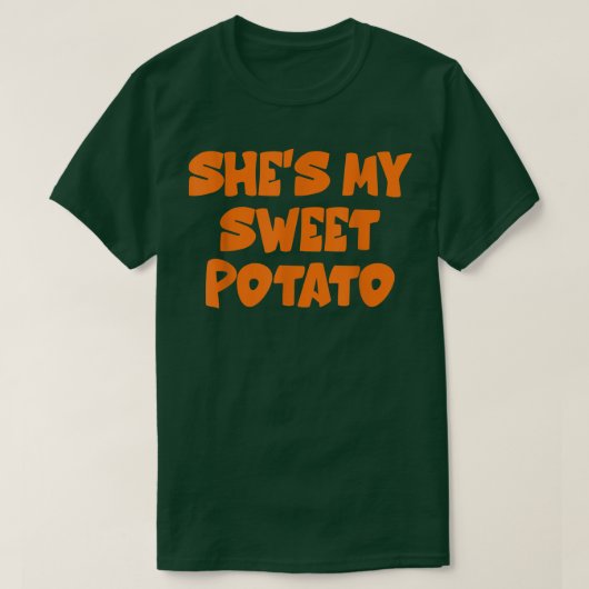 Cute Shes My Sweet Potato I Yam Set Couples Bedank T-shirt (Design voorkant)