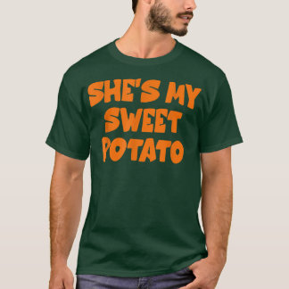 Cute Shes My Sweet Potato I Yam Set Couples Bedank T-shirt