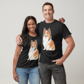 Cute Shetland Sheepdog Dog on Sheltie T-shirt (Unisex)