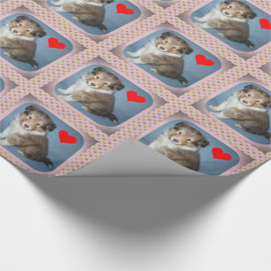 Cute Shetland Sheepdog Puppy Gift Wrapping Paper Cadeaupapier