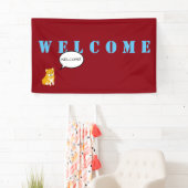 Cute Shiba Dog Year Speech Bubble Welcome Banner (Insitu)