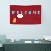 Cute Shiba Dog Year Speech Bubble Welcome Banner (Beurs)