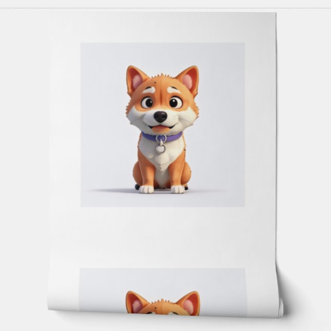 Cute Shiba Inu Behang (Afrollen)