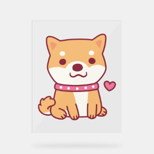 Cute Shiba Inu Dog Acryl Bord