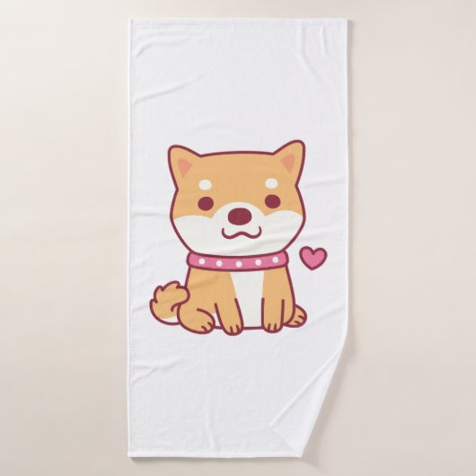 Cute Shiba Inu Dog Badhanddoek (Badhanddoek)