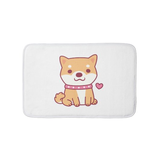 Cute Shiba Inu Dog Badmat (Voorkant)