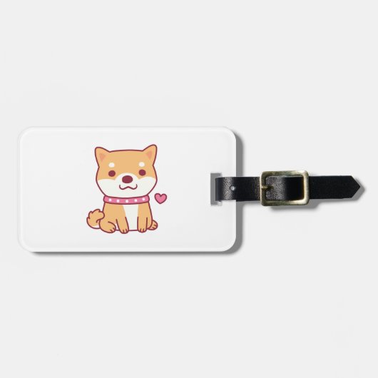 Cute Shiba Inu Dog Bagagelabel (Voorkant horizontaal)