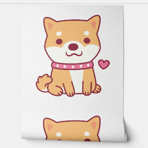 Cute Shiba Inu Dog Behang