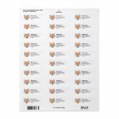 Cute Shiba Inu Dog Face Return Address Labels (Full Sheet)