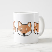 Cute Shiba Inu Dog Faces Grote Koffiekop (Voorkant rechts)