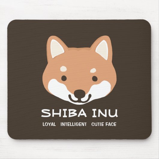Cute Shiba Inu Dog | Het liefdadig Intelligent Cut Muismat (Voorkant)