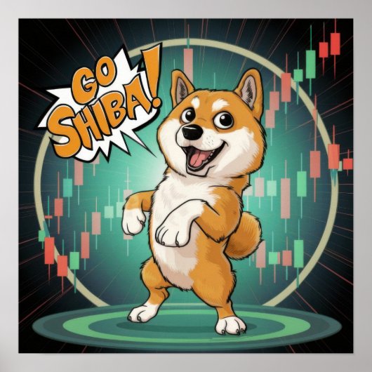 Cute Shiba Inu Dog Poster (Voorkant)