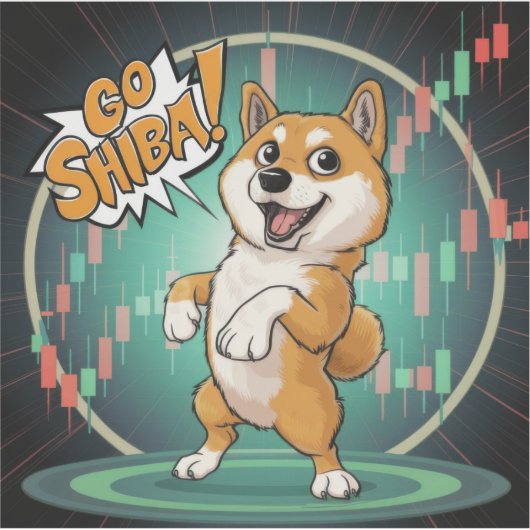 Cute Shiba Inu Dog Sticker (Voorkant)