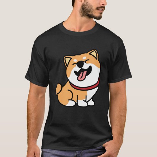Cute Shiba Inu Dog T-shirt (Voorkant)