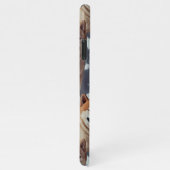 Cute Shiba Inu Enchanted Winter Snow Garden Drawin iPhone Hoesje (Rechterkant)