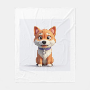 Cute Shiba Inu Fleece Deken