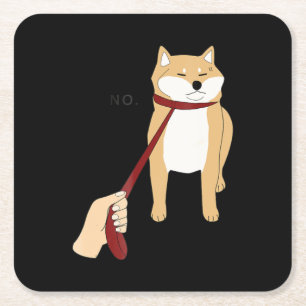 Cute shiba inu Grappig ontwerp van de nope hond Kartonnen Onderzetters