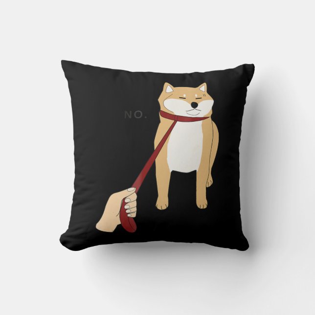 Cute shiba inu | Grappig ontwerp van de nope hond Kussen (Voorkant)