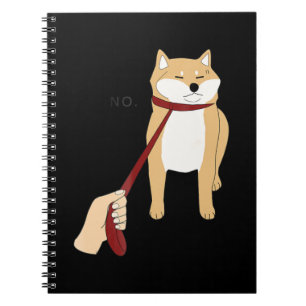 Cute shiba inu   Grappig ontwerp van de nope hond Notitieboek