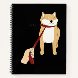 Cute shiba inu   Grappig ontwerp van de nope hond Notitieboek