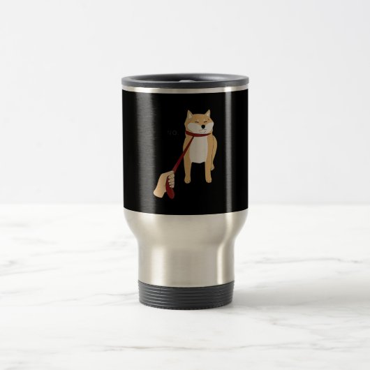 Cute shiba inu | Grappig ontwerp van de nope hond Reisbeker (Center)