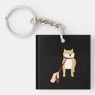 Cute shiba inu Grappig ontwerp van de nope hond Sleutelhanger
